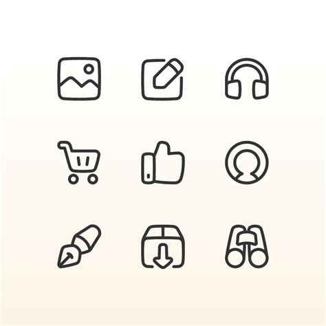 Free Line Icon Sets — legible and well-designed