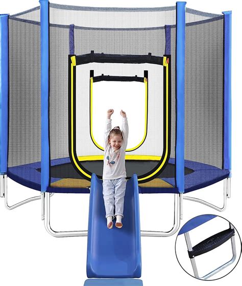 Kacho 7ft Kids Trampoline with Slide and Ladder, 7FT Trampoline, Small ...