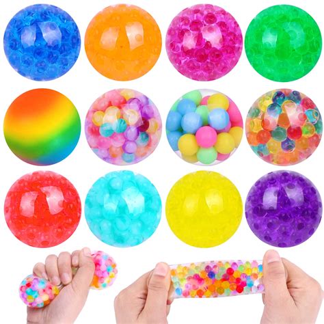 Amazon.com: DULEFUN Stress Balls 12pcs Squishy Balls for Adults Stress ...