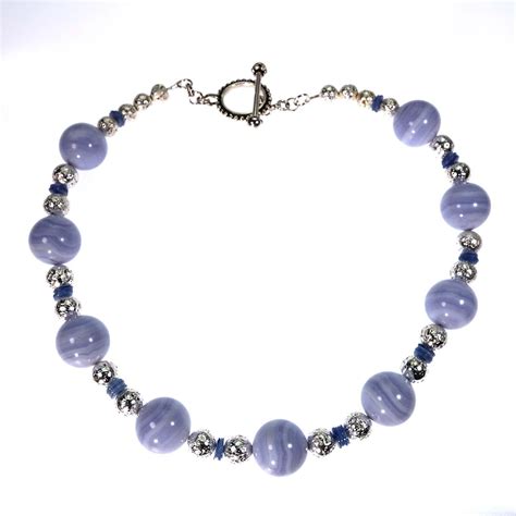 Stunning Blue Lace Agate Necklace at 1stDibs