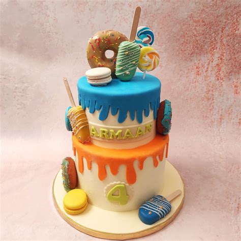 Ice Cream and Donut Theme Cake | Ice Cream Theme Cake | Donut Theme ...