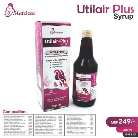 Herbal Uterine Syrup (PCOS & PCOD focused) Utilair Plus