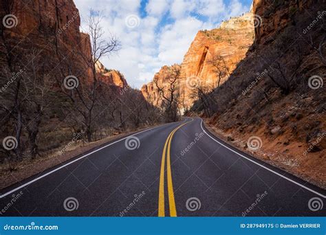 Zion Canyon Scenic Drive in Zion National Park USA Stock Image - Image ...