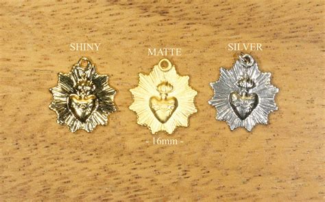 Sacred heart necklace, religious necklace, divine light of love ...