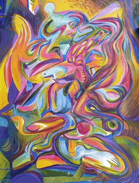 "Father And Son": Red Violet Acrylic Painting by Girinath Gopinath ...