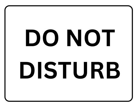 Do Not Disturb Sign Printable Free