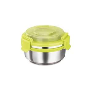 Nayasa Round Aqua Lock Stainless Steel Container 450 ML | Airtight ...