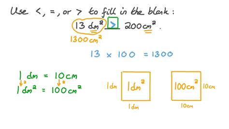 Question Video: Converting and Comparing between Square Centimeters and ...