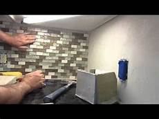 Glass Mosaic Tile Backsplash Installation by How To Install A Glass Mosaic Tile Backsplash Parts 1 2 Glass Mosaic Tile Backsplash Installation