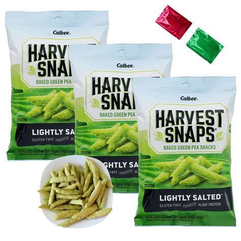 Harvest Snaps Green Pea Snack Crisps, Lightly Salted, Gluten-Free, 1.75 ...