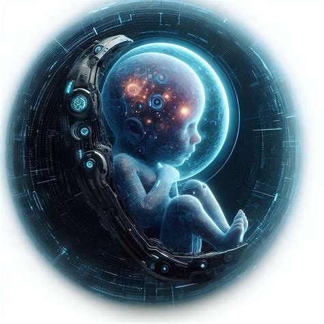 The fetus in the maternal uterus with a transparent background ...