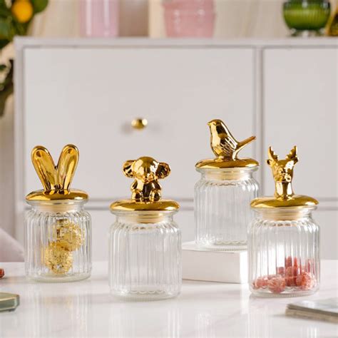 Glass Jar With Bird Lid Online - Premium Jar With Lid | Nestasia