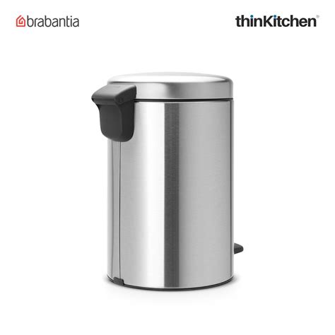 Buy Brabantia Newicon Pedal Bin 12 Litre Matt Steel Online at thinKitchen
