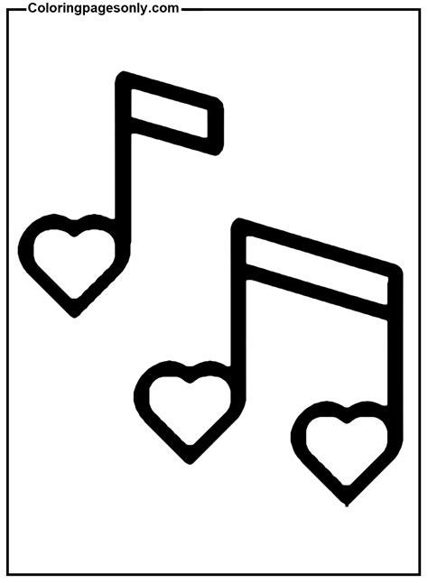 Music Notes Coloring Pages 的图像结果