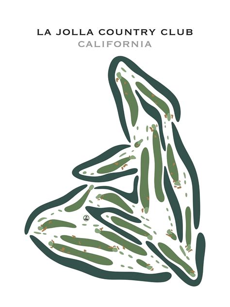 La Jolla Country Club CA Golf Course Map Home Decor - Etsy