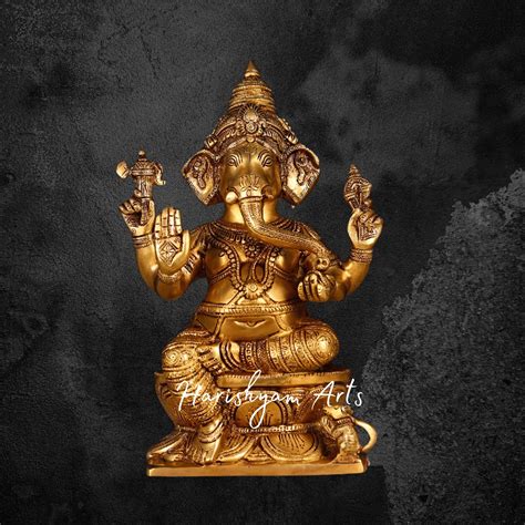 12" Brass Laxmi Ganesh Idol