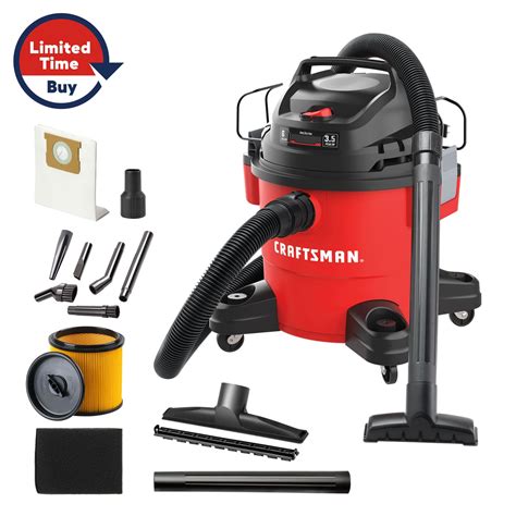 CRAFTSMAN 2-HP Corded Wet/Dry Shop Vacuum With Accessories , 52% OFF