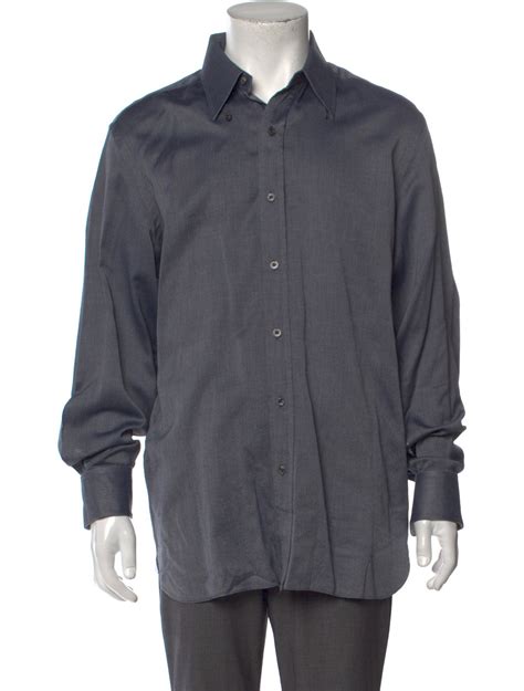 Tom Ford Long Sleeve Dress Shirt - Grey Dress Shirts, Clothing ...
