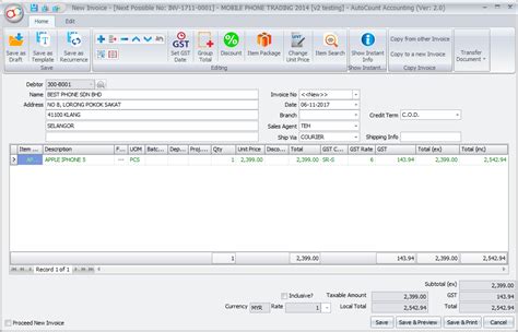 Image result for AutoCount Invoice