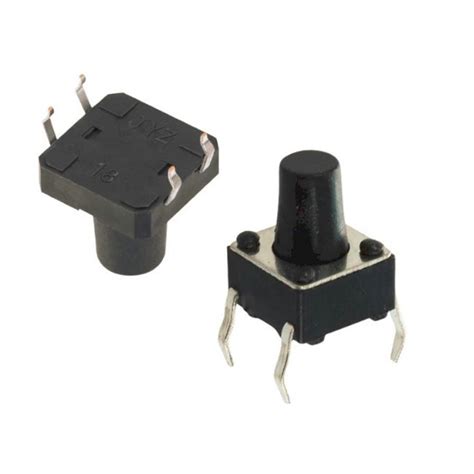 Push Button Switch - 12mm - 4 pin - Tactile/Micro Switch - 10mm Height ...