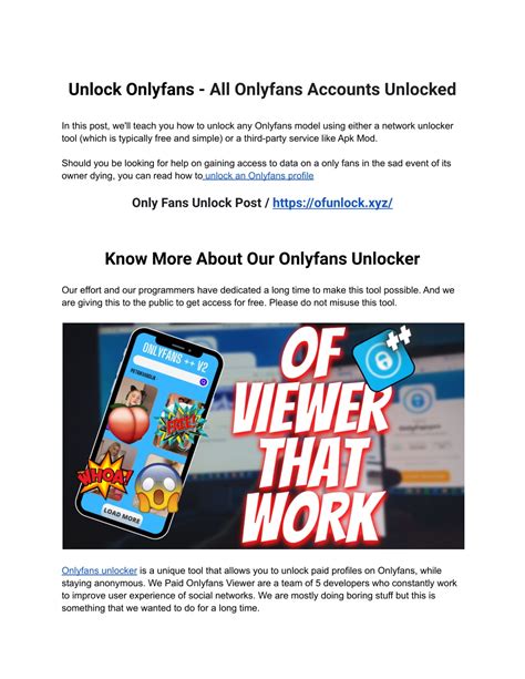 Unlock Onlyfans Profile