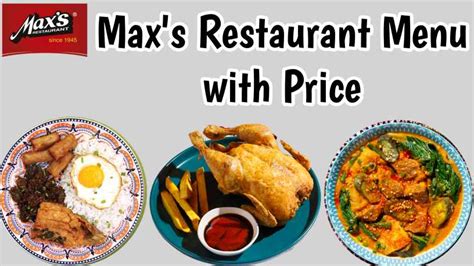 Max Restaurant Menu 的图像结果