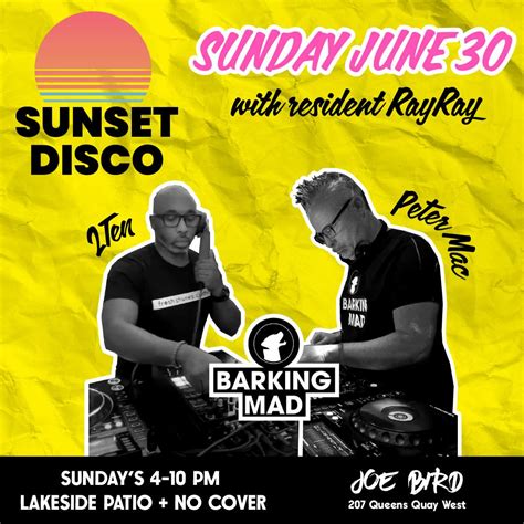 Sunset Disco w. Peter Mac (Barking Mad Music), 2Ten, & RayRay en TBA ...