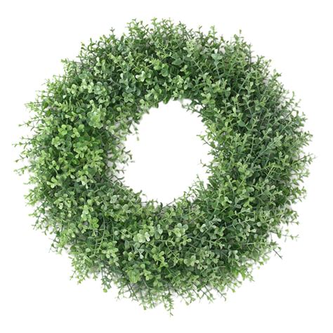 17' Green Leaf Wreath Summer Indoor Wreaths Front ... – Grandado