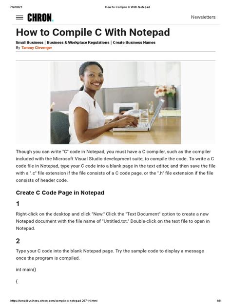 Image result for How to Run C Code in Notepad