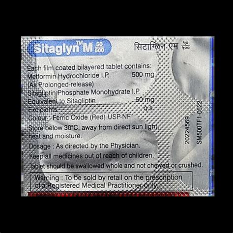 SITAGLYN M 50/500MG TABLET 10'S Price, Uses, Side Effects & Substitutes ...