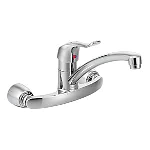 Moen 8713 Commercial M-DURA One-Handle Wall Mount Kitchen Faucet, 1.5 ...