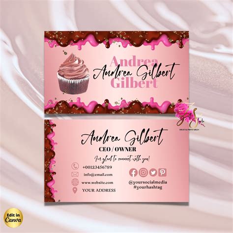 Business Cards for Bakery 的图像结果