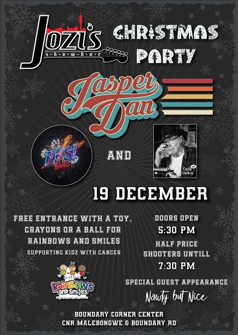 Jozis Showbar Christmas party with Jasper Dan, Ffs and Curly Cowboy ...