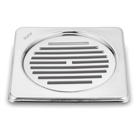 Classic Neon Square Floor Drain with Collar (5 x 5 inches) - by Ruhe ...