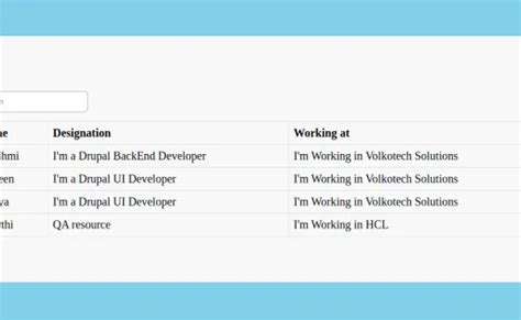 Image result for How to Create Filterable Table Using jQuery