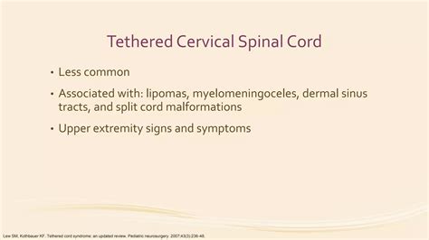 Tethered Cord Syndrome | PPTX