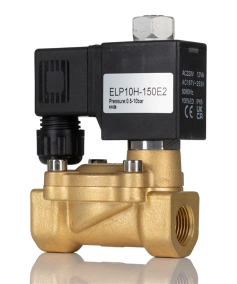 RS PRO | RS PRO Solenoid Valve, 2 Port, NO 1/2 in BSP, 220 V ac, 1/2 in ...