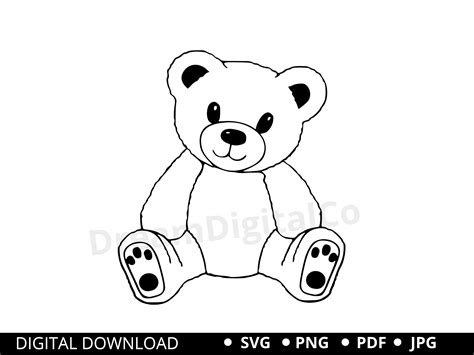 Teddy bear outline online