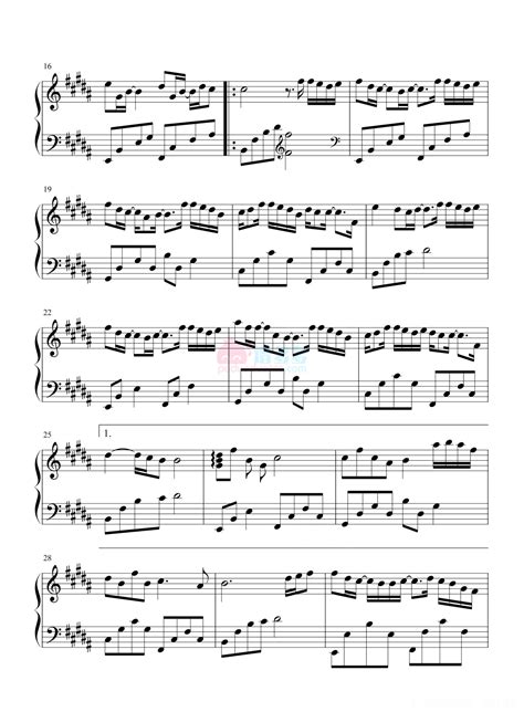 慢慢钢琴谱 - Uu - 琴谱网