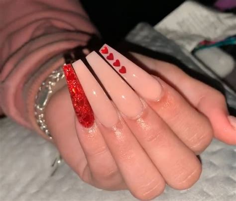 valentines long nails ideas