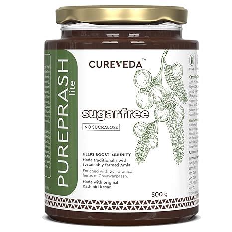Buy Cureveda Pureprash Lite-Sugarfree Chyawanprash, Safe for Diabetics ...