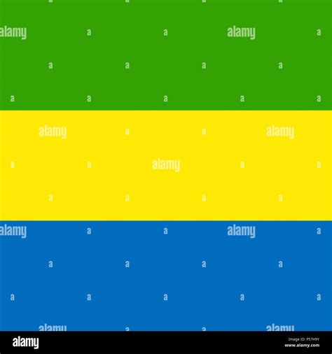 Official national flag of Gabon Stock Photo - Alamy