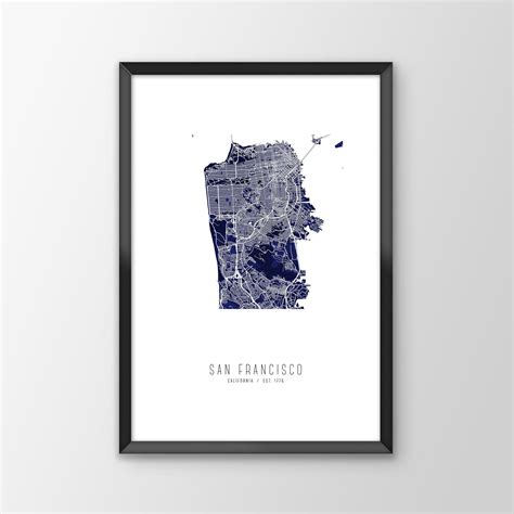 San Francisco City Map Print - Crate Style