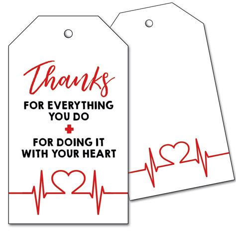 25 Ems Nurse Appreciation Thank You Tags With Heartbeat | Desertcart INDIA