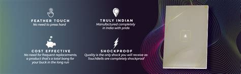 TouchBell - Illuminated Touch Based Doorbell Switch (Classy Black ...