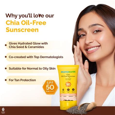 Chia Oil-Free Sunscreen SPF 50 PA++++ | In-Vivo tested (ISO 24444:2019)