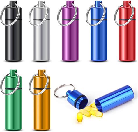 Amazon.com: Small Portable Pill Case with Keychain(10 Pack), Urekt ...