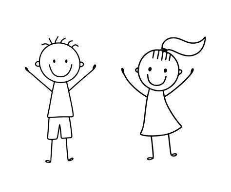 Girl And Boy Drawing For Kids