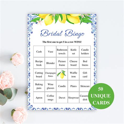 Free Printable Wedding Shower Bingo - Printable Board Games