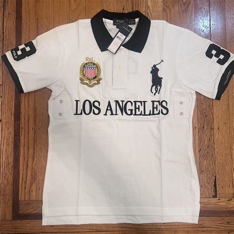 Polo chief keef shirt “Los Angeles” white - Depop